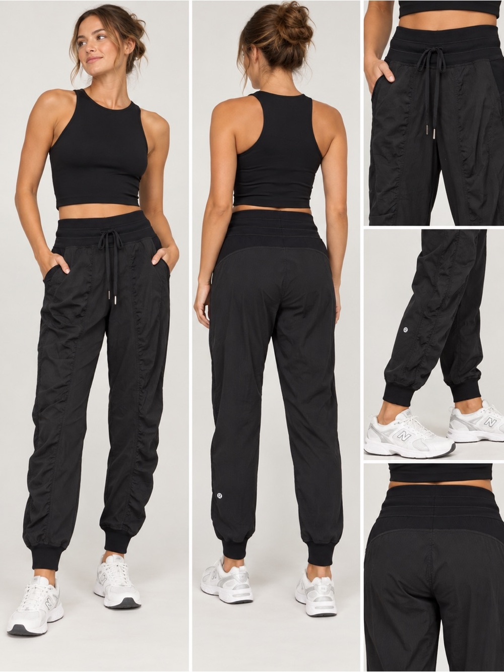 lululemon athletica Black High-Rise Track Joggers with Drawstring